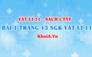 Bài 1 trang 13 SGK Vật lí 11 Chân trời sáng tạo
